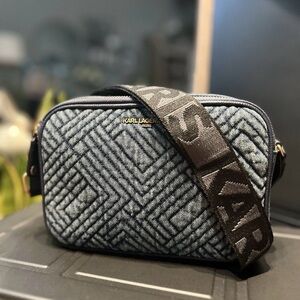 Karl Lagerfeld NEW denim crosbody& coin case bundle